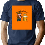 Charley Says T-Shirt - Retro Graphic Tee for Men & Women - Navy