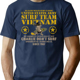 Charlie Don'T Surf Surf Team Worn (1) T-Shirt for Men & Women, T-Shirts Graphic Tee - Navy