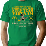 Charlie Don'T Surf Surf Team Worn (1) T-Shirt for Men & Women, T-Shirts Graphic Tee - Green