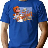 Cheddar Whizzy T-Shirt - Retro Graphic Tee for Men & Women - Blue