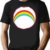 Cheer Bear Funny Rainbow Bear Halloween Costume Gift T-Shirt for Men & Women, T-Shirts Graphic Tee - Black
