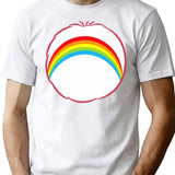 Cheer Bear Funny Rainbow Bear Halloween Costume Gift T-Shirt for Men & Women, T-Shirts Graphic Tee - White