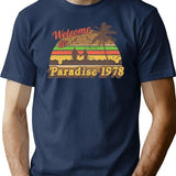 Cheesburger In Paradise 1978 T-Shirt - Retro Graphic Tee for Men & Women - Navy