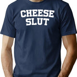 Cheese Slut T-Shirt - Retro Graphic Tee for Men & Women - Navy