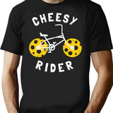 Cheesy Rider - Funny Cheesy Gift T-Shirt - Black