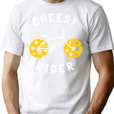 Cheesy Rider - Funny Cheesy Gift T-Shirt - White