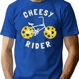 Cheesy Rider - Funny Cheesy Gift T-Shirt - Blue