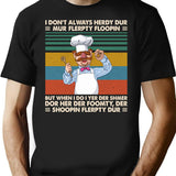 Chef Vert Der Ferk T-Shirt - Retro Graphic Tee for Men & Women - Black