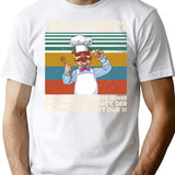 Chef Vert Der Ferk T-Shirt - Retro Graphic Tee for Men & Women - White