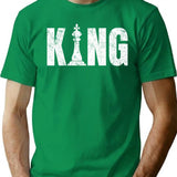 Chess King Vintage Design T-Shirt - Retro Graphic Casual Tee - Green