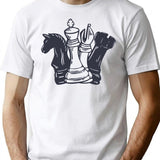 Chess T-Shirt - Retro Graphic Tee for Men & Women - White