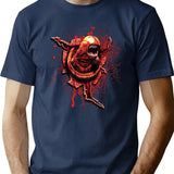 Chestburster Alien Xenomorph Sci Fi Horror T-Shirt for Men & Women, T-Shirts Graphic Tee - Navy