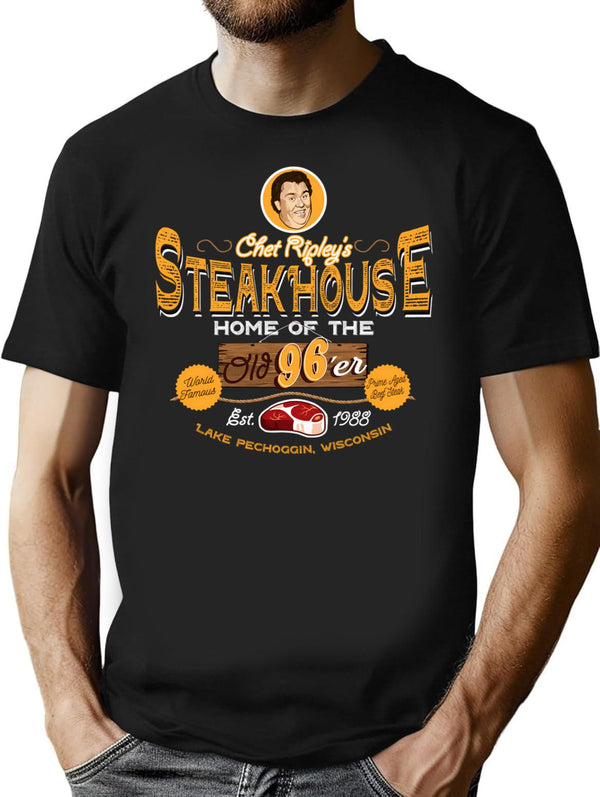 Chet Ripley'S Steakhouse Dks T-Shirt for Men & Women, T-Shirts Graphic Tee - Black