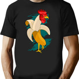 Chicken Banana Farming Chickens T-Shirt - Retro Graphic Tee for Men & Women - Black