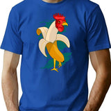 Chicken Banana Farming Chickens T-Shirt - Retro Graphic Tee for Men & Women - Blue