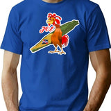 Chicken Joe T-Shirt - Retro Graphic Tee for Men & Women - Blue