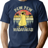 Chicks Pew Pew Madafakas Funny Vintage Chick Chicken Lover Farm Farming Farmer Shirt Gift Women Men Gift T-Shirt - Navy