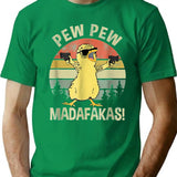 Chicks Pew Pew Madafakas Funny Vintage Chick Chicken Lover Farm Farming Farmer Shirt Gift Women Men Gift T-Shirt - Green