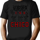 Chico State Vintage Drinking Wildcats Logo From The 1970x27s 1980x27s Classic Copy Copy T-Shirt - Black