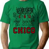Chico State Vintage Drinking Wildcats Logo From The 1970x27s 1980x27s Classic Copy Copy T-Shirt - Green
