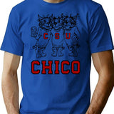 Chico State Vintage Drinking Wildcats Logo From The 1970x27s 1980x27s Classic Copy Copy T-Shirt - Blue