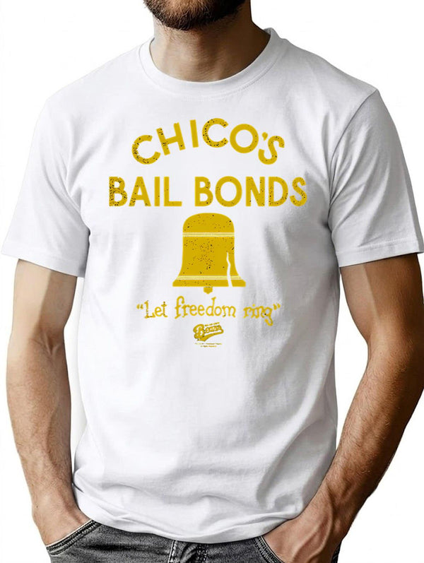 Chico'S Bail Bonds T-Shirt for Men & Women, T-Shirts Graphic Tee - White