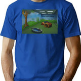 Childhood T-Shirt for Men & Women, T-Shirts Graphic Tee - Blue