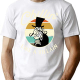 Chillin Like A Villain T-Shirt for Men & Women, T-Shirts Graphic Tee - White
