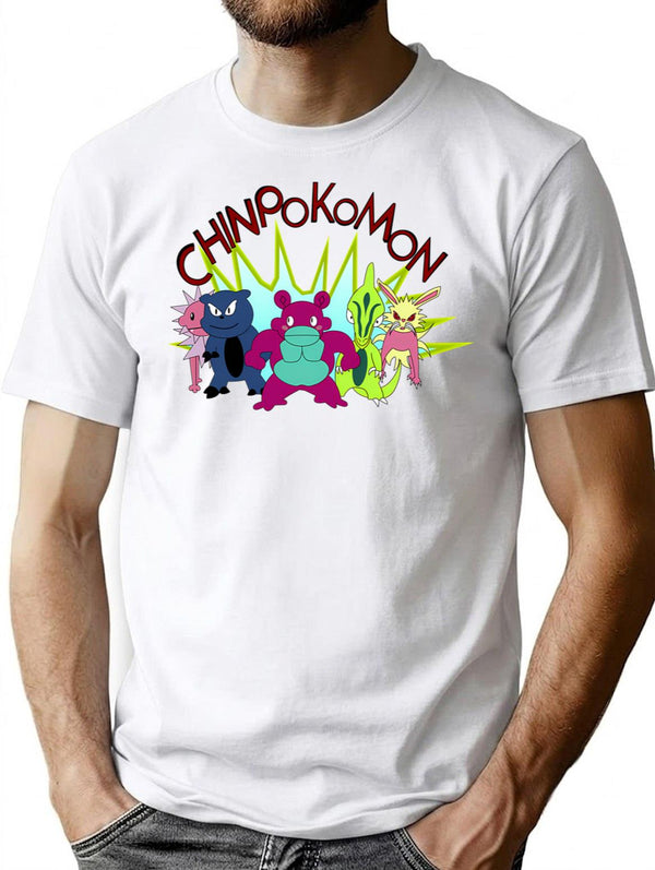 Chinpokomon Gotta Buy Em All T-Shirt for Men & Women, T-Shirts Graphic Tee - White