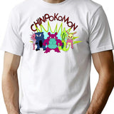 Chinpokomon Gotta Buy Em All T-Shirt - Retro Graphic Tee for Men & Women - White