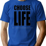 Choose Life Classic T-shirt - Retro Graphic Tee for Men & Women - Blue