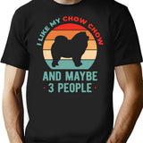 Chow Chow T-Shirt - Retro Graphic Tee for Men & Women - Black