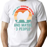 Chow Chow T-Shirt - Retro Graphic Tee for Men & Women - White