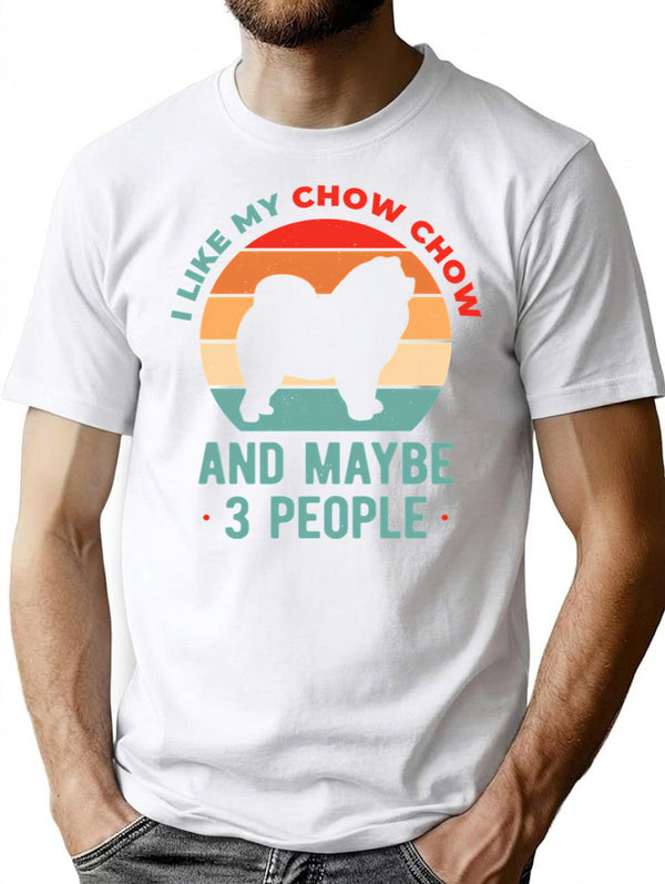 Chow Chow T-Shirt for Men & Women, T-Shirts Graphic Tee - White