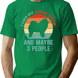 Chow Chow T-Shirt - Retro Graphic Tee for Men & Women - Green