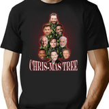 Chris-mas Tree T-Shirt - Retro Graphic Tee for Men & Women - Black