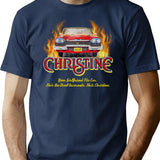 Christine 58 Plymouth Fury Worn T-Shirt for Men & Women, T-Shirts Graphic Tee - Navy