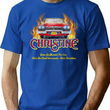 Christine 58 Plymouth Fury Worn T-Shirt for Men & Women, T-Shirts Graphic Tee - Blue