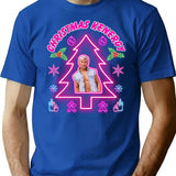 Christmas Kenergy T-Shirt - Retro Graphic Tee for Men & Women - Blue