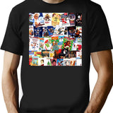 Christmas Movie Collage T-Shirt - Retro Graphic Tee for Men & Women - Black