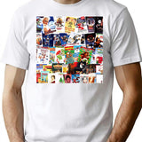 Christmas Movie Collage T-Shirt - Retro Graphic Tee for Men & Women - White