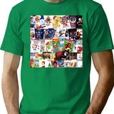 Christmas Movie Collage T-Shirt - Retro Graphic Tee for Men & Women - Green