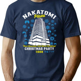 Christmas Nakatomi Building Die Hard T-Shirt for Men & Women, T-Shirts Graphic Tee - Navy
