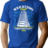 Christmas Nakatomi Building Die Hard T-Shirt for Men & Women, T-Shirts Graphic Tee - Blue