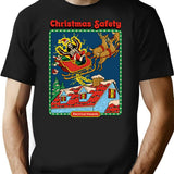 Christmas Safety T-Shirt - Retro Graphic Tee for Men & Women - Black