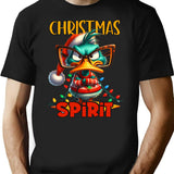 Christmas Spirit T-Shirt - Retro Graphic Tee for Men & Women - Black