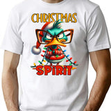 Christmas Spirit T-Shirt - Retro Graphic Tee for Men & Women - White