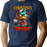 Christmas Spirit T-Shirt - Retro Graphic Tee for Men & Women - Navy