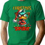 Christmas Spirit T-Shirt - Retro Graphic Tee for Men & Women - Green