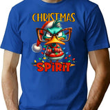 Christmas Spirit T-Shirt - Retro Graphic Tee for Men & Women - Blue